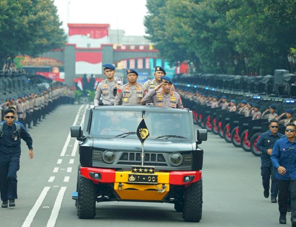 Kapolri Pimpin Apel dan Buka Rakernis Korps Brimob Polri Tahun 2026